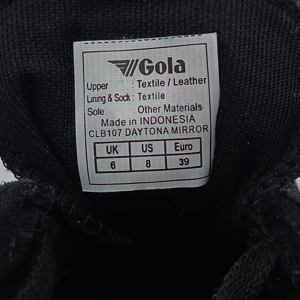 Gola Daytona Mirror Womens Black Gold Sneakers Retro Running Shoes Size 8 - Picture 8 of 8